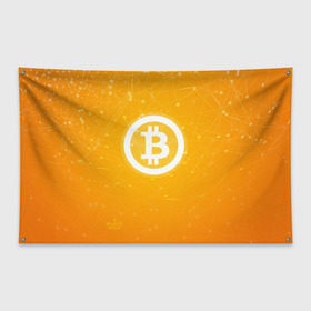 Флаг-баннер с принтом Bitcoin - Биткоин в Екатеринбурге, 100% полиэстер | размер 67 х 109 см, плотность ткани — 95 г/м2; по краям флага есть четыре люверса для крепления | bitcoin | ethereum | litecoin | биткоин | интернет | крипта | криптовалюта | лайткоин | майнинг | технологии | эфир