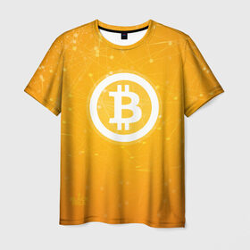 Мужская футболка 3D с принтом Bitcoin - Биткоин в Екатеринбурге, 100% полиэфир | прямой крой, круглый вырез горловины, длина до линии бедер | bitcoin | ethereum | litecoin | биткоин | интернет | крипта | криптовалюта | лайткоин | майнинг | технологии | эфир