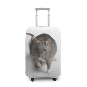 Чехол для чемодана 3D с принтом Крыса в Екатеринбурге, 86% полиэфир, 14% спандекс | двустороннее нанесение принта, прорези для ручек и колес | животные | крыса | мышка | мышь