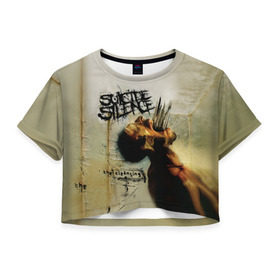 Женская футболка 3D укороченная с принтом Suicide Silence в Екатеринбурге, 100% полиэстер | круглая горловина, длина футболки до линии талии, рукава с отворотами | suicide silence | суисайд сайленс