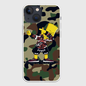 Чехол для iPhone 13 mini с принтом Dab Bart Simpson в Екатеринбурге,  |  | Тематика изображения на принте: bart | dab | dabbin | simpsons | барт симпсон | даб | дэб | дэббинг | мультик | мультики | мультфильм | мультфильмы | симпсоны