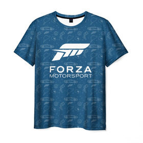 Мужская футболка 3D с принтом Forza Motorsport в Екатеринбурге, 100% полиэфир | прямой крой, круглый вырез горловины, длина до линии бедер | car | crew | dirt | flatout | grid | need | nfs | race | speed | гонки | машина | скорость