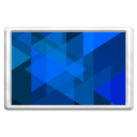 Магнит 45*70 с принтом blue texsture в Екатеринбурге, Пластик | Размер: 78*52 мм; Размер печати: 70*45 | abstraction | абстракция | геометрия | грани | линии | полигоны | сочетания | треугольники