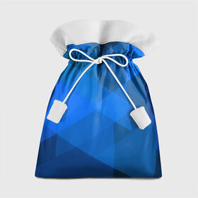 Подарочный 3D мешок с принтом blue texsture в Екатеринбурге, 100% полиэстер | Размер: 29*39 см | Тематика изображения на принте: abstraction | абстракция | геометрия | грани | линии | полигоны | сочетания | треугольники