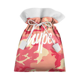 Подарочный 3D мешок с принтом HYPE Оранжевый Камуфляж в Екатеринбурге, 100% полиэстер | Размер: 29*39 см | Тематика изображения на принте: camo | camouflage | hype | pattern | вечеринка | гламур | камо | камуфляж | клуб | мода | отдых | пафос | приключение | природа | путешествие | розовый | стиль | узор | хайп | черное молоко