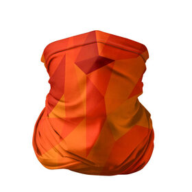Бандана-труба 3D с принтом Orange geometry в Екатеринбурге, 100% полиэстер, ткань с особыми свойствами — Activecool | плотность 150‒180 г/м2; хорошо тянется, но сохраняет форму | abstraction | абстракция | геометрия | грани | линии | полигоны | сочетания | текстура | треугольники