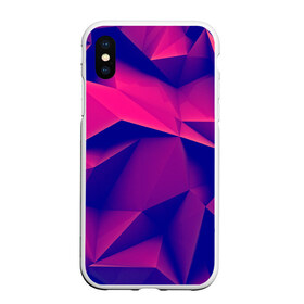 Чехол для iPhone XS Max матовый с принтом Violet polygon в Екатеринбурге, Силикон | Область печати: задняя сторона чехла, без боковых панелей | 3d | abstraction | абстракция | геометрия | грани | линии | полигоны | розовый | сочетания | текстура | треугольники | фиолетовый