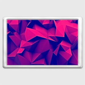 Магнит 45*70 с принтом Violet polygon в Екатеринбурге, Пластик | Размер: 78*52 мм; Размер печати: 70*45 | 3d | abstraction | абстракция | геометрия | грани | линии | полигоны | розовый | сочетания | текстура | треугольники | фиолетовый