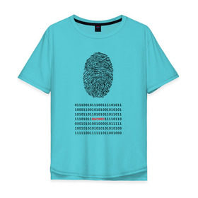 Мужская футболка хлопок Oversize с принтом Hacked в Екатеринбурге, 100% хлопок | свободный крой, круглый ворот, “спинка” длиннее передней части | code | developer | hacker | взлом | кодер | отпечаток | прогер | программирование | хакер
