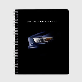 Тетрадь с принтом Ford Mustang GT 2 в Екатеринбурге, 100% бумага | 48 листов, плотность листов — 60 г/м2, плотность картонной обложки — 250 г/м2. Листы скреплены сбоку удобной пружинной спиралью. Уголки страниц и обложки скругленные. Цвет линий — светло-серый
 | cobra | ford | gt | mustang | shelby