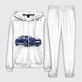 Мужской костюм 3D с принтом Ford Mustang GT 3 в Екатеринбурге, 100% полиэстер | Манжеты и пояс оформлены тканевой резинкой, двухслойный капюшон со шнурком для регулировки, карманы спереди | ford | gt | mustang | shelby | мустанг | форд | шэлби