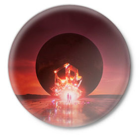Значок с принтом Imagine Dragons в Екатеринбурге,  металл | круглая форма, металлическая застежка в виде булавки | rock | имэджн драгонз | рок