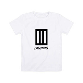 Детская футболка хлопок с принтом Paramore в Екатеринбурге, 100% хлопок | круглый вырез горловины, полуприлегающий силуэт, длина до линии бедер | Тематика изображения на принте: 