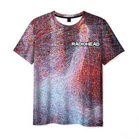 Мужская футболка 3D с принтом Radiohead 3 в Екатеринбурге, 100% полиэфир | прямой крой, круглый вырез горловины, длина до линии бедер | Тематика изображения на принте: radiohead | радиохэд | том йорк