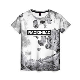 Женская футболка 3D с принтом Radiohead 8 в Екатеринбурге, 100% полиэфир ( синтетическое хлопкоподобное полотно) | прямой крой, круглый вырез горловины, длина до линии бедер | radiohead | радиохэд | том йорк