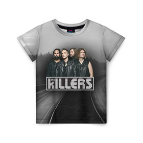 Детская футболка 3D с принтом The Killers 9 в Екатеринбурге, 100% гипоаллергенный полиэфир | прямой крой, круглый вырез горловины, длина до линии бедер, чуть спущенное плечо, ткань немного тянется | the killers