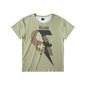 Детская футболка 3D с принтом The Killers 8 в Екатеринбурге, 100% гипоаллергенный полиэфир | прямой крой, круглый вырез горловины, длина до линии бедер, чуть спущенное плечо, ткань немного тянется | 