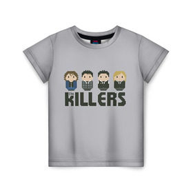 Детская футболка 3D с принтом The Killers 3 в Екатеринбурге, 100% гипоаллергенный полиэфир | прямой крой, круглый вырез горловины, длина до линии бедер, чуть спущенное плечо, ткань немного тянется | the killers