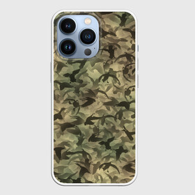 Чехол для iPhone 13 Pro с принтом Охотничий камуфляж с утками в Екатеринбурге,  |  | гусиная | гусь | дичь | лес | милитари | охота | охотник | паттерн | птицы | текстура | утиная | утка | хаки