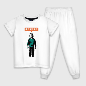 Детская пижама хлопок с принтом ИГНОР в Екатеринбурге, 100% хлопок |  брюки и футболка прямого кроя, без карманов, на брюках мягкая резинка на поясе и по низу штанин
 | арт | бэнкси | граффити | поп арт | стрит арт