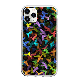 Чехол для iPhone 11 Pro матовый с принтом Разноцветные птички в Екатеринбурге, Силикон |  | Тематика изображения на принте: ворбьи | куча | паттерн | птица | птицы | радуга | радужный | синцы | стая | текстура