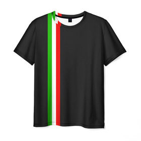Мужская футболка 3D с принтом Black Milk Italiano в Екатеринбурге, 100% полиэфир | прямой крой, круглый вырез горловины, длина до линии бедер | flag | italian | италия | итальянский | страна | страны | триколор | флаг