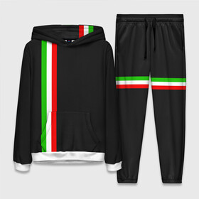 Женский костюм 3D (с толстовкой) с принтом Black Milk Italiano в Екатеринбурге,  |  | flag | italian | италия | итальянский | страна | страны | триколор | флаг