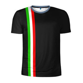Мужская футболка 3D спортивная с принтом Black Milk Italiano в Екатеринбурге, 100% полиэстер с улучшенными характеристиками | приталенный силуэт, круглая горловина, широкие плечи, сужается к линии бедра | flag | italian | италия | итальянский | страна | страны | триколор | флаг