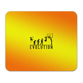Коврик прямоугольный с принтом Эволюция баскетбола в Екатеринбурге, натуральный каучук | размер 230 х 185 мм; запечатка лицевой стороны | basketball | evolution | желтый | обезьяна человек | оранжевый | эволюция