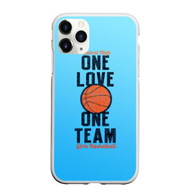 Чехол для iPhone 11 Pro Max матовый с принтом Одна любовь одна команда в Екатеринбурге, Силикон |  | basketball | love | team | мяч