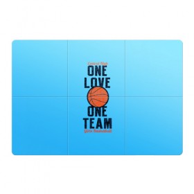 Магнитный плакат 3Х2 с принтом Одна любовь, одна команда в Екатеринбурге, Полимерный материал с магнитным слоем | 6 деталей размером 9*9 см | basketball | love | team | мяч
