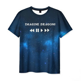 Мужская футболка 3D с принтом Imagine dragons в Екатеринбурге, 100% полиэфир | прямой крой, круглый вырез горловины, длина до линии бедер | imagine dragons