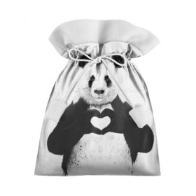 Подарочный 3D мешок с принтом Panda heart в Екатеринбурге, 100% полиэстер | Размер: 29*39 см | heart | panda | арт | клевый | красивый | панда | рисунок | сердце