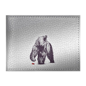 Обложка для студенческого билета с принтом Медведь наступил на лего в Екатеринбурге, натуральная кожа | Размер: 11*8 см; Печать на всей внешней стороне | зверь | косолапый | лего | медведь | мишка | рев