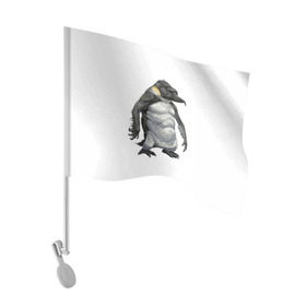 Флаг для автомобиля с принтом Пингвинопитек в Екатеринбурге, 100% полиэстер | Размер: 30*21 см | лженаука | пингвин