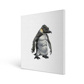 Холст квадратный с принтом Пингвинопитек в Екатеринбурге, 100% ПВХ |  | лженаука | пингвин