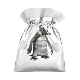 Подарочный 3D мешок с принтом Пингвинопитек в Екатеринбурге, 100% полиэстер | Размер: 29*39 см | лженаука | пингвин