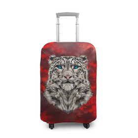 Чехол для чемодана 3D с принтом Леопард в Екатеринбурге, 86% полиэфир, 14% спандекс | двустороннее нанесение принта, прорези для ручек и колес | 3d | cat | арт | вечер | взгляд | закат | кот | кот хипстер | котёнок | котятки | котятушки | кошечки | кошка | леопард | мордочка | ночь
