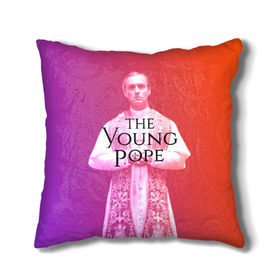 Подушка 3D с принтом The Young Pope в Екатеринбурге, наволочка – 100% полиэстер, наполнитель – холлофайбер (легкий наполнитель, не вызывает аллергию). | состоит из подушки и наволочки. Наволочка на молнии, легко снимается для стирки | young pope | джуд | лоу | молодой папа