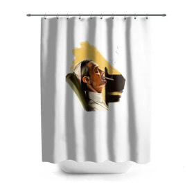 Штора 3D для ванной с принтом The Young Pope в Екатеринбурге, 100% полиэстер | плотность материала — 100 г/м2. Стандартный размер — 146 см х 180 см. По верхнему краю — пластиковые люверсы для креплений. В комплекте 10 пластиковых колец | young pope | джуд | лоу | молодой папа