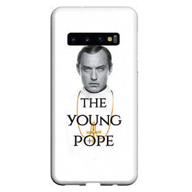 Чехол для Samsung Galaxy S10 с принтом The Young Pope в Екатеринбурге, Силикон | Область печати: задняя сторона чехла, без боковых панелей | Тематика изображения на принте: young pope | джуд | лоу | молодой папа