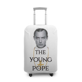 Чехол для чемодана 3D с принтом The Young Pope в Екатеринбурге, 86% полиэфир, 14% спандекс | двустороннее нанесение принта, прорези для ручек и колес | Тематика изображения на принте: young pope | джуд | лоу | молодой папа