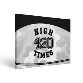 Холст прямоугольный с принтом High Times 420 Camo в Екатеринбурге, 100% ПВХ |  | camouflage | камо | камуфляж