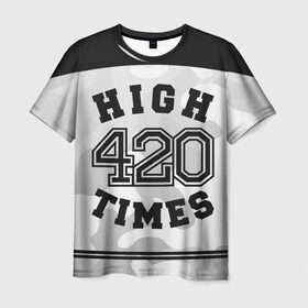 Мужская футболка 3D с принтом High Times 420 Camo в Екатеринбурге, 100% полиэфир | прямой крой, круглый вырез горловины, длина до линии бедер | camouflage | камо | камуфляж