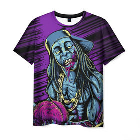 Мужская футболка 3D с принтом Lil Wayne 5 в Екатеринбурге, 100% полиэфир | прямой крой, круглый вырез горловины, длина до линии бедер | lil wayne | rap | лил уэйн | рэп | хип хоп