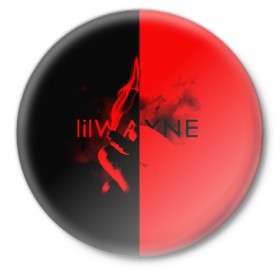 Значок с принтом Lil Wayne 4 в Екатеринбурге,  металл | круглая форма, металлическая застежка в виде булавки | 