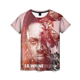 Женская футболка 3D с принтом Lil Wayne 7 в Екатеринбурге, 100% полиэфир ( синтетическое хлопкоподобное полотно) | прямой крой, круглый вырез горловины, длина до линии бедер | 