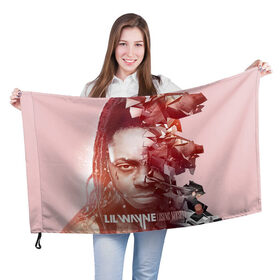 Флаг 3D с принтом Lil Wayne 7 в Екатеринбурге, 100% полиэстер | плотность ткани — 95 г/м2, размер — 67 х 109 см. Принт наносится с одной стороны | 