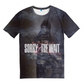 Мужская футболка 3D с принтом Lil Wayne 6 в Екатеринбурге, 100% полиэфир | прямой крой, круглый вырез горловины, длина до линии бедер | 
