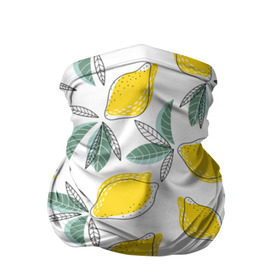 Бандана-труба 3D с принтом Лимончики в Екатеринбурге, 100% полиэстер, ткань с особыми свойствами — Activecool | плотность 150‒180 г/м2; хорошо тянется, но сохраняет форму | лимоны | минимализм | паттерн | фрукты | цитрусовые